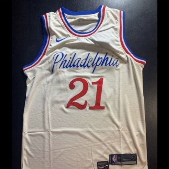 philadelphia 76ers cream jersey